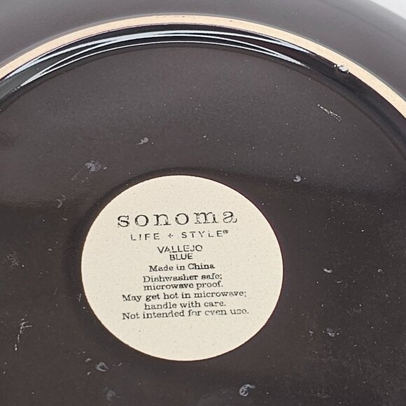 Vallejo Blue Sonoma Home Life & Style Mosaic Tile Set 4 Salad Plates 8.25" *Flaw - Picture 4 of 10